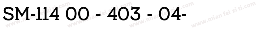 SM-114 00 - 403 - 04字体转换